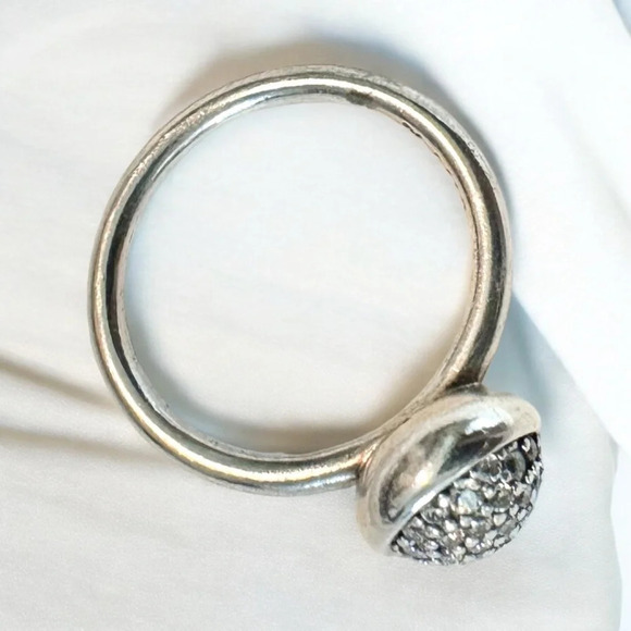 PANDORA Retired Dazzling Droplet Ring, Clear Cubic Zirconia (5.25) - Picture 7 of 7